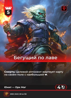Бегущий по лаве
